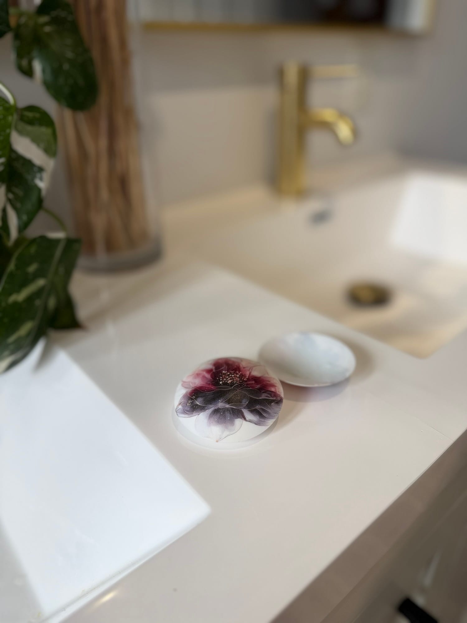Paire de couvre-mamelons réutilisables Fières Fleur après le lavage